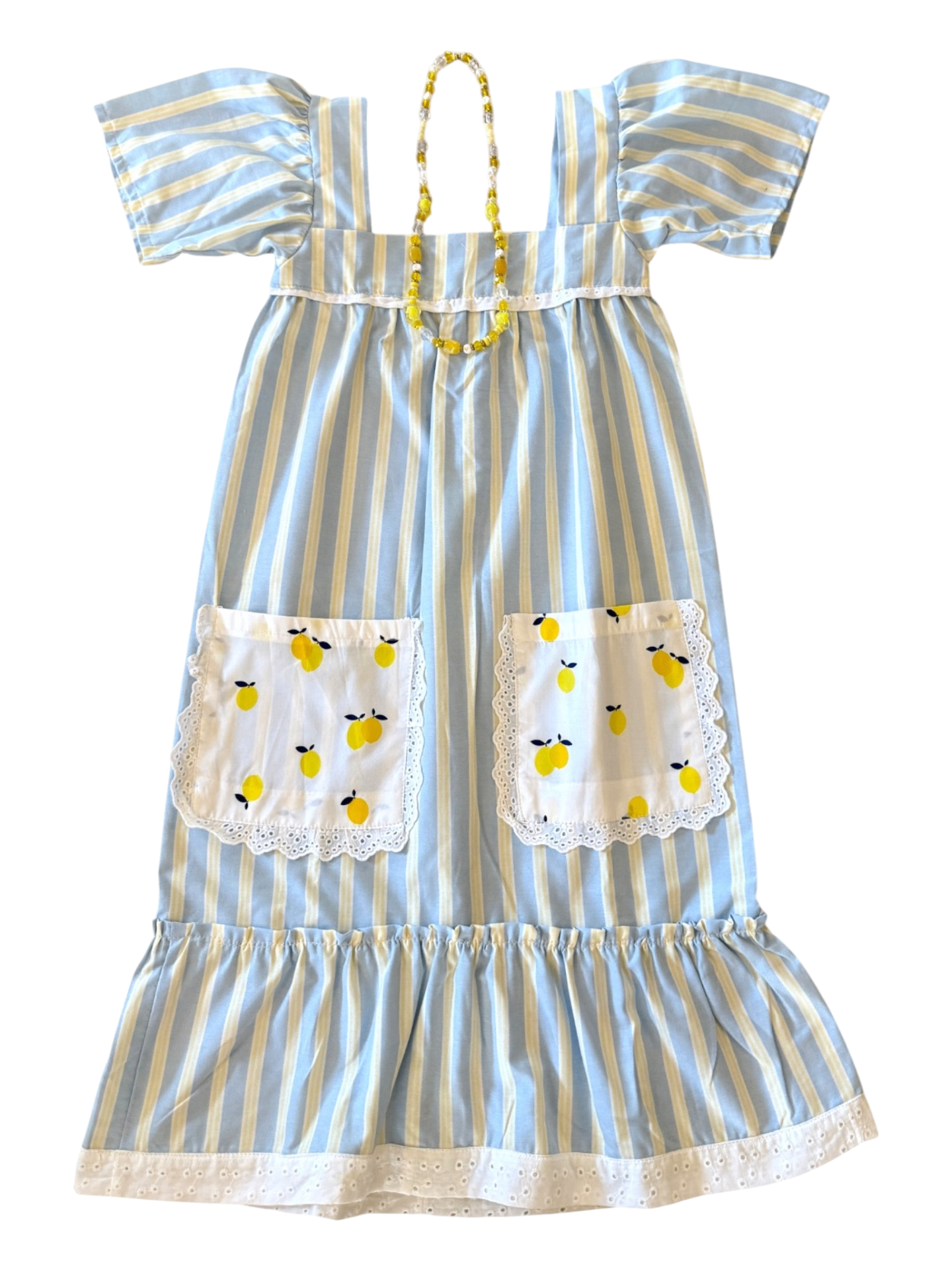 Robe Miora — Bleu ciel & jaune
