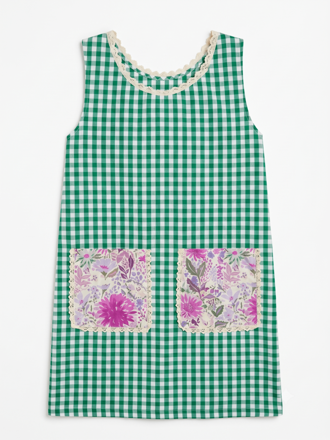 Robe Jade — Vichy vert