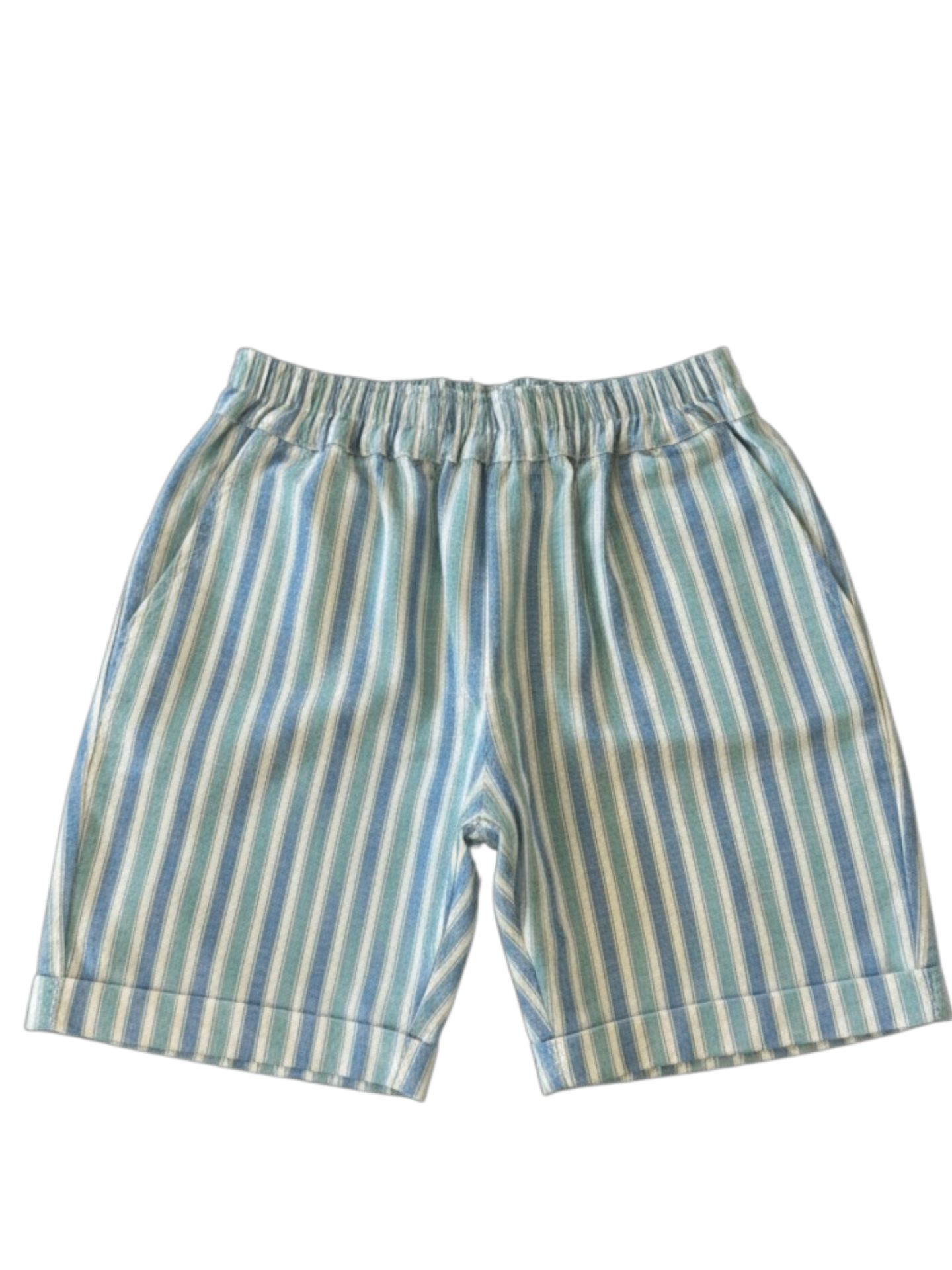 Short Aïe — Blanc bleu vert