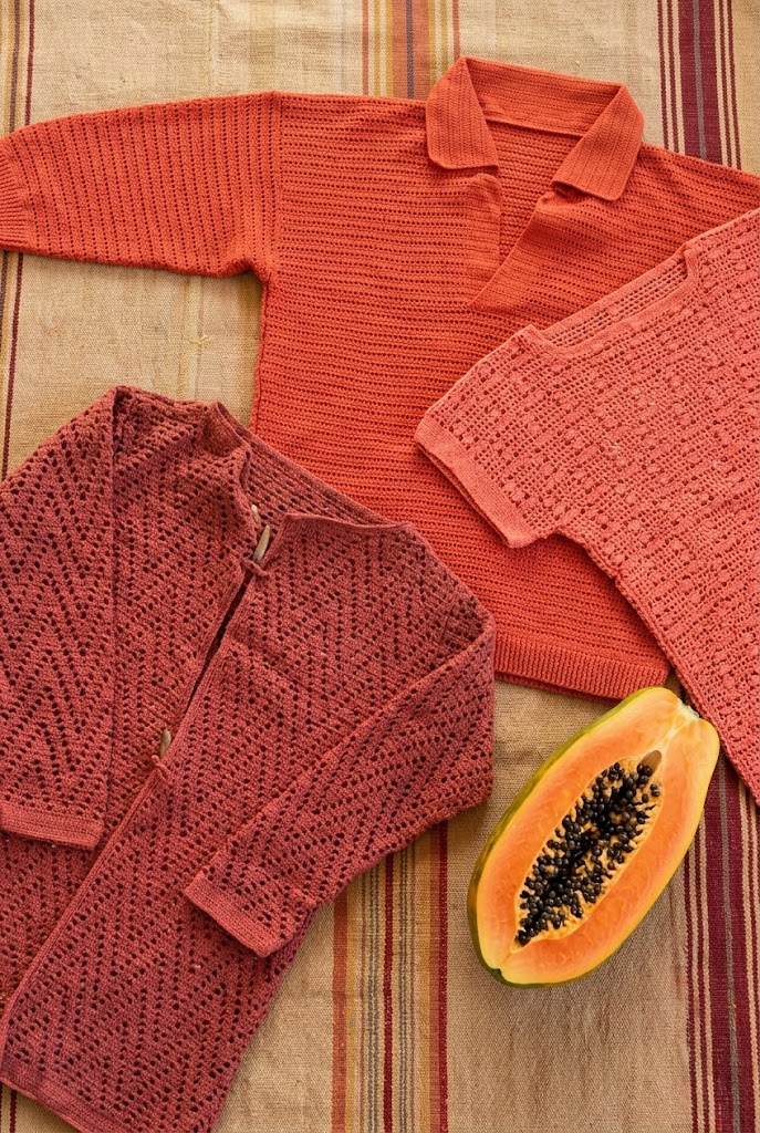 Cardigan long terracotta — Le gilet de grand-mère réinventé. · vêtement enfant cousu main Bonbon Piment