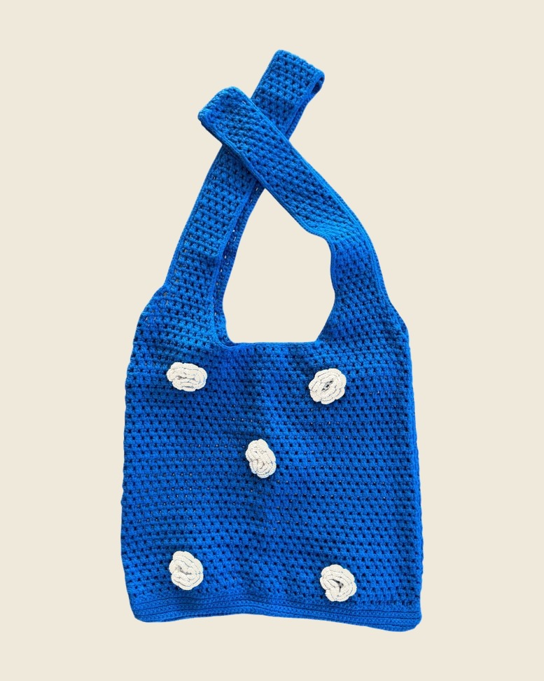 Sac bleu à fleurs vony coloris Bleu fleuri